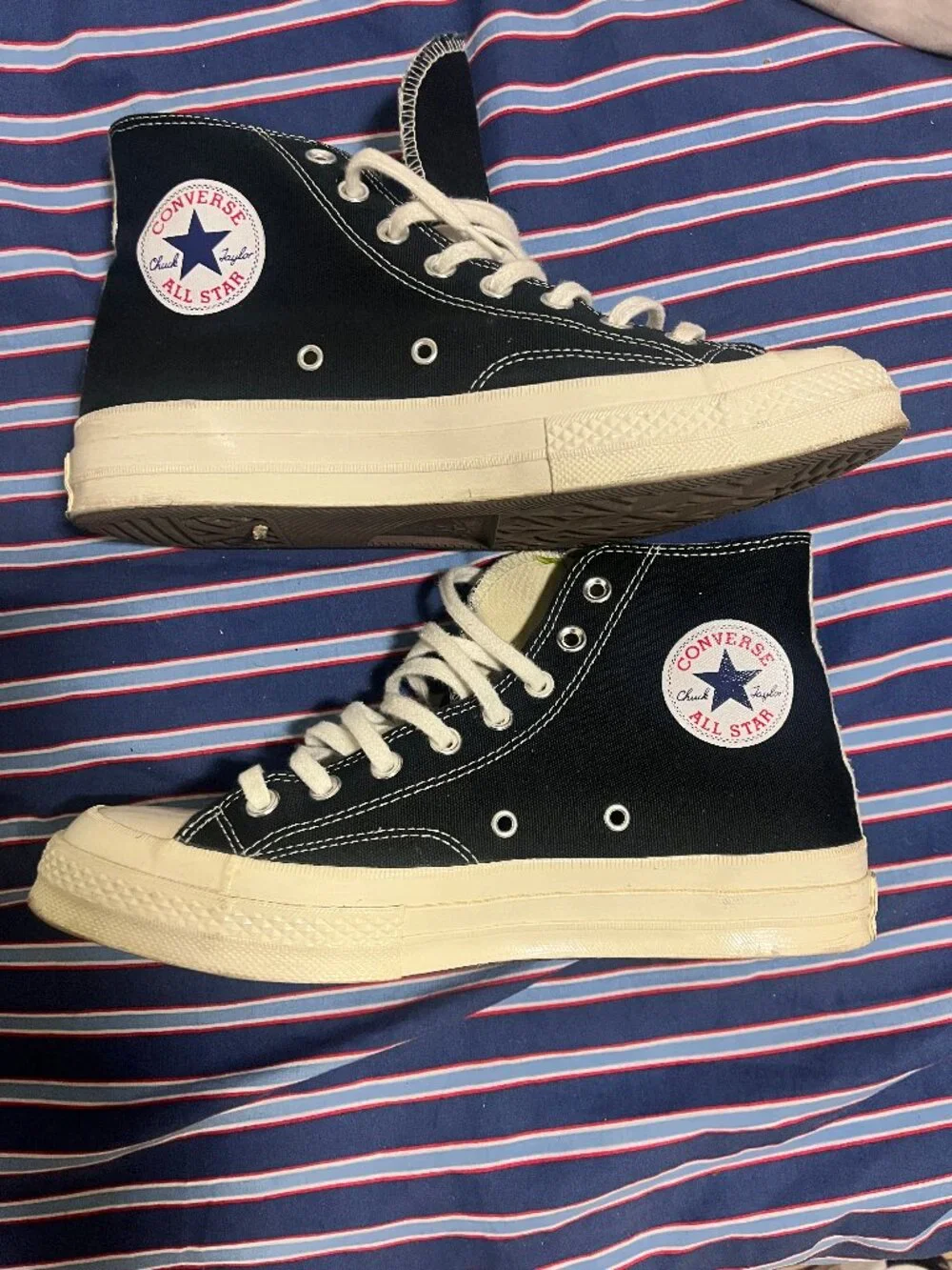 Comme des Garcons x Converse Big Heart High Top Chuck Size - 8 1/2 - Picture 2 of 7